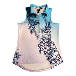 NEW Jamie Sadock Cooltrex Sun Shield Sleeveless Half Zip Top S